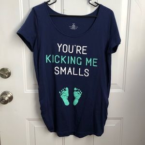 You’re kicking me smalls maternity tee